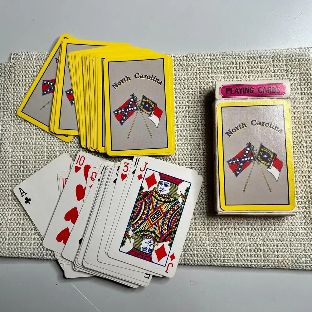 Vintage North Carolina Souvenir Playing Cards Deck 54‎ Plastic Coated Cards